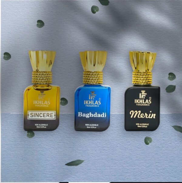 Combo Pack of 3 Pcs (Ikhlas) Original Fragrance  10 ml Each Bottle