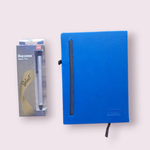 Metal Pen & Green Colour Diary